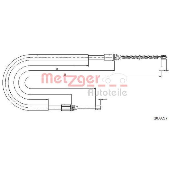 10.6697 - Cable, parking brake 