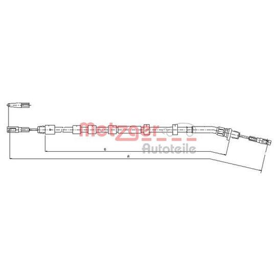 10.9512 - Cable, parking brake 