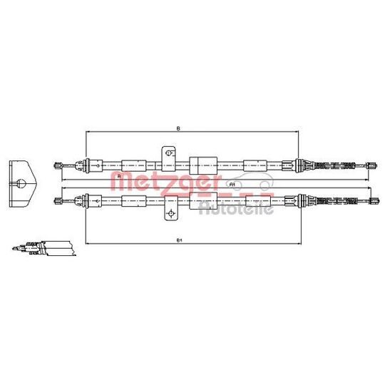 11.5458 - Cable, parking brake 