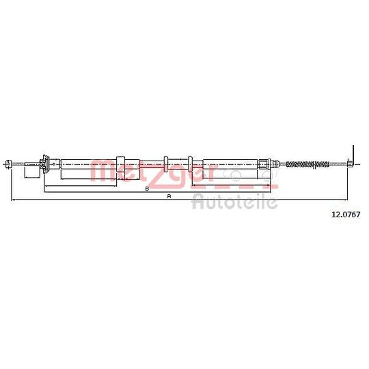 12.0767 - Cable, parking brake 