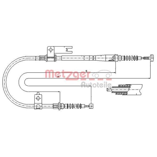 17.0596 - Cable, parking brake 