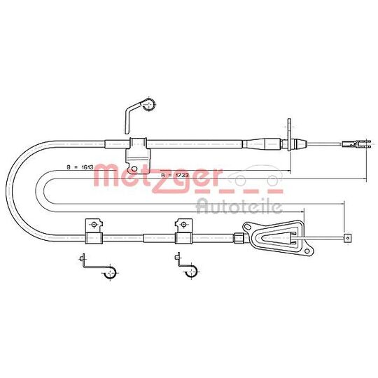 17.0336 - Cable, parking brake 