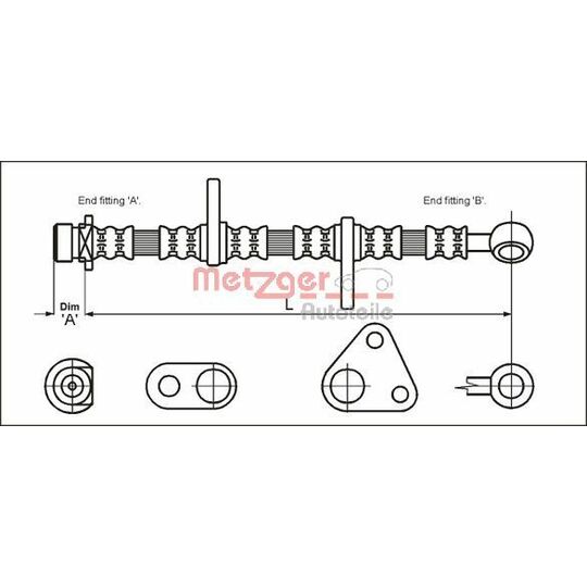 4113601 - Bromsslang 