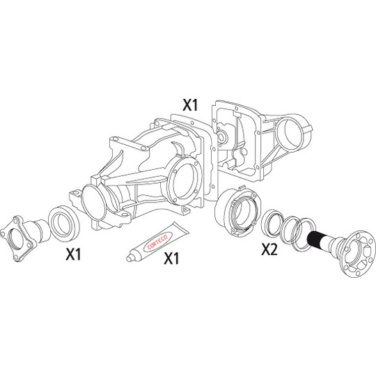 19536199 - Gasket Set, differential 