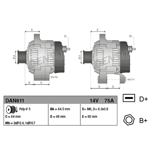 DAN611 - Alternator 