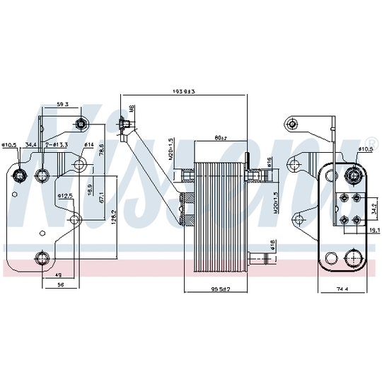 90952 - Oil Cooler, automatic transmission 