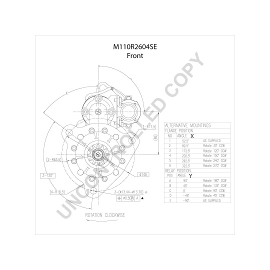 M110R2604SE - Käynnistinmoottori 