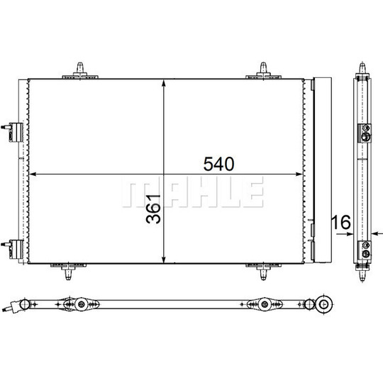 AC 735 000P - Condenser, air conditioning 