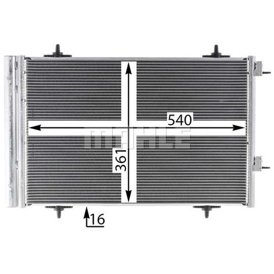 AC 735 000P - Condenser, air conditioning 