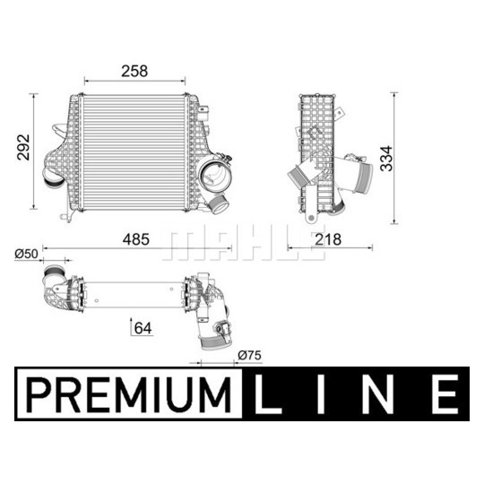 CI 640 000P - Intercooler, charger 