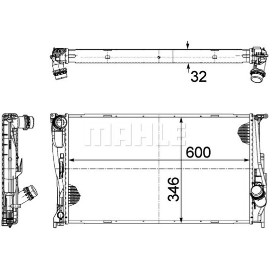 CR 1085 000P - Radiaator,mootorijahutus 