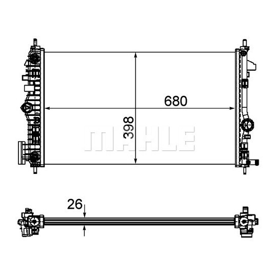 CR 1103 000P - Radiator, engine cooling 