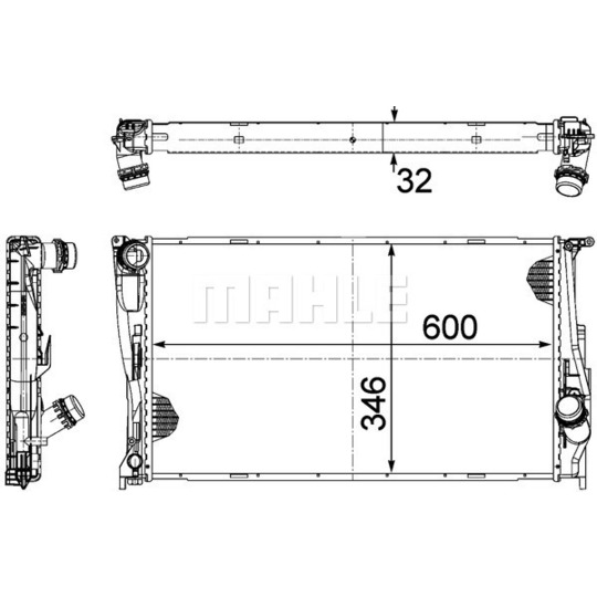 CR 1086 000P - Radiaator,mootorijahutus 