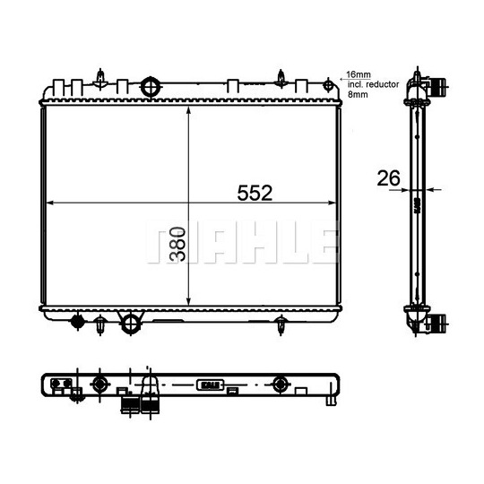 CR 1144 000P - Radiator, engine cooling 