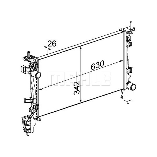 CR 1131 000P - Radiator, engine cooling 