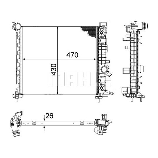 CR 1190 000P - Radiaator,mootorijahutus 