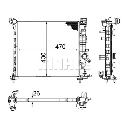 CR 1188 000P - Radiaator,mootorijahutus 