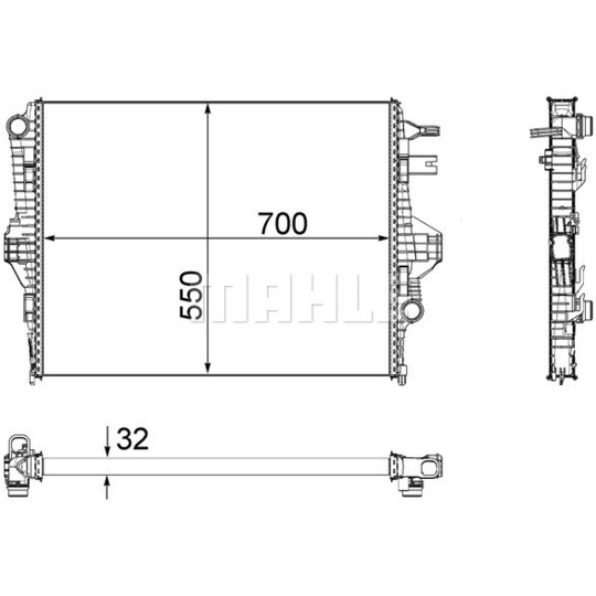 CR 1183 000P - Radiaator,mootorijahutus 