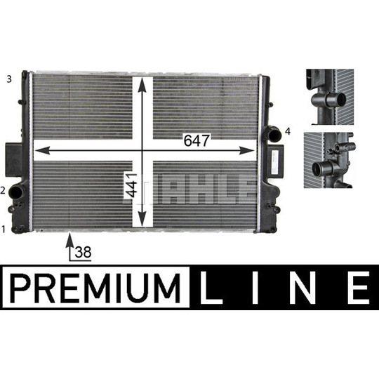 CR 1551 000P - Radiator, engine cooling 