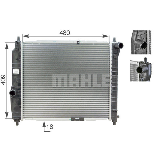 CR 1309 000S - Radiator, engine cooling 