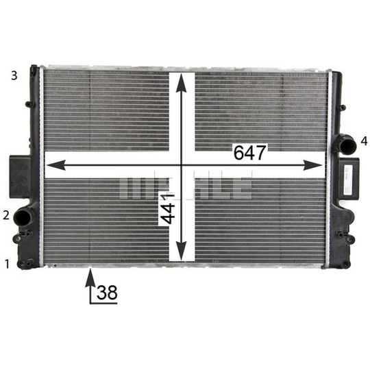 CR 1551 000P - Radiator, engine cooling 