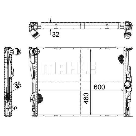 CR 1711 000P - Radiator, engine cooling 