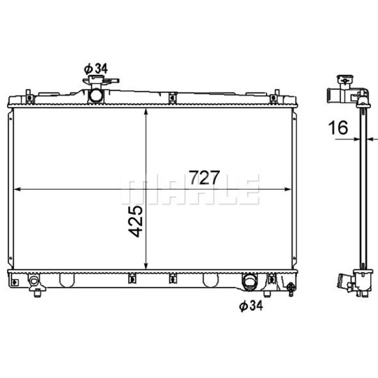 CR 1866 000S - Radiator, engine cooling 