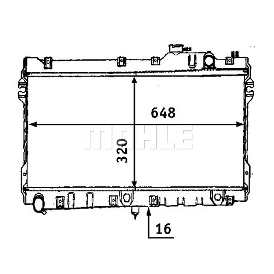 CR 185 000S - Radiator, engine cooling 