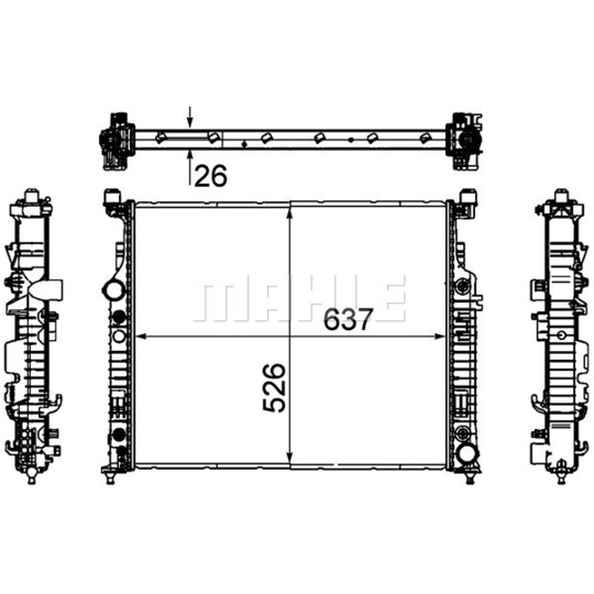 CR 1706 000P - Radiaator,mootorijahutus 