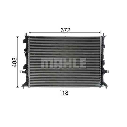 CR 1724 000P - Radiator, engine cooling 