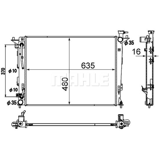 CR 1890 000S - Radiator, engine cooling 