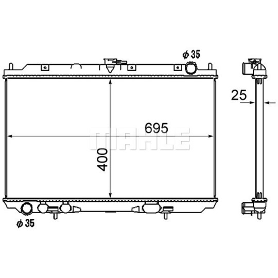 CR 1876 000S - Radiaator,mootorijahutus 