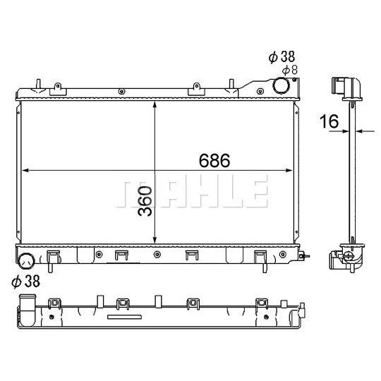 CR 1875 000S - Radiator, engine cooling 