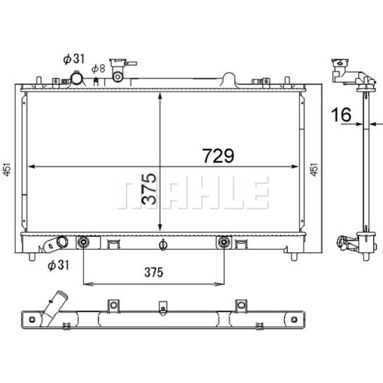 CR 1885 000S - Radiator, engine cooling 