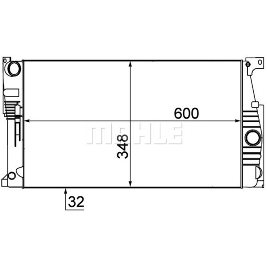 CR 1907 000P - Radiator, engine cooling 