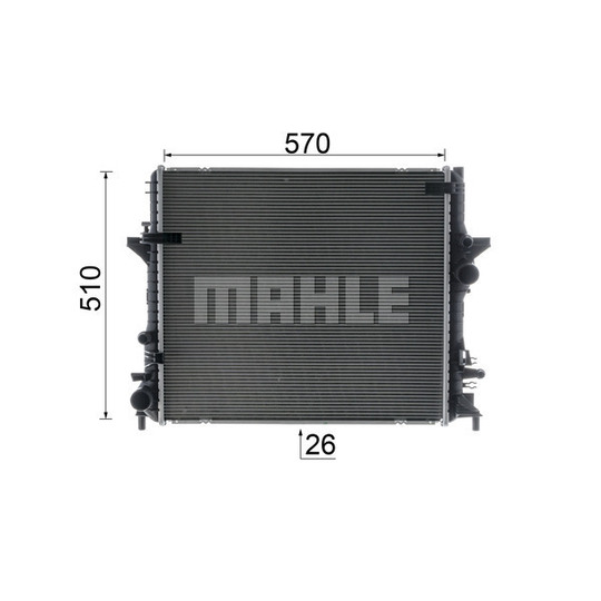 CR 1929 000P - Radiator, engine cooling 