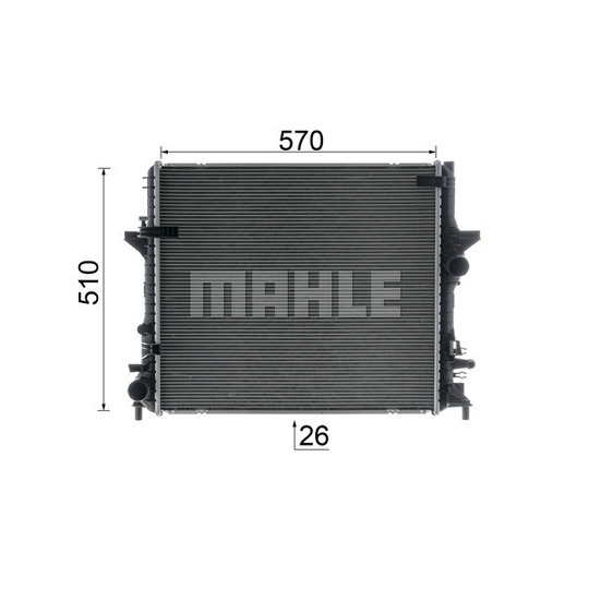 CR 1930 000P - Radiator, engine cooling 