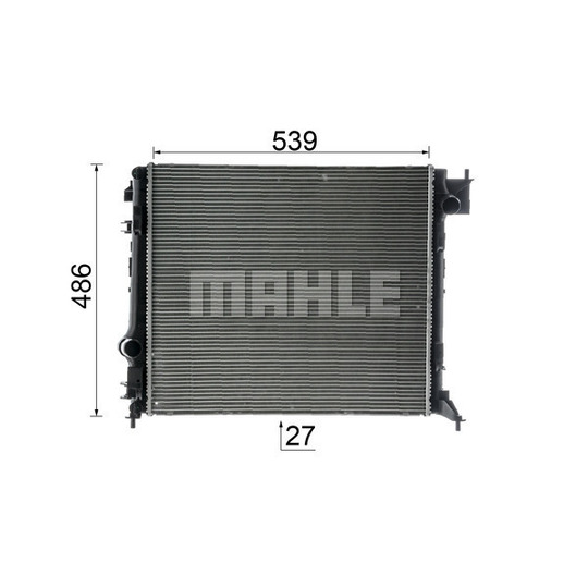 CR 1967 000P - Radiator, engine cooling 