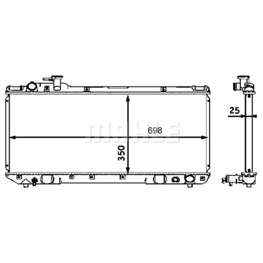 CR 542 000S - Radiator, engine cooling 