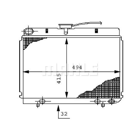 CR 232 000P - Radiator, engine cooling 