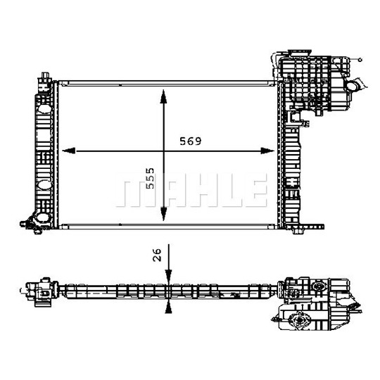 CR 386 000P - Radiaator,mootorijahutus 