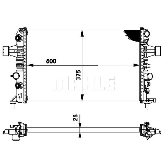 CR 574 000P - Radiator, engine cooling 