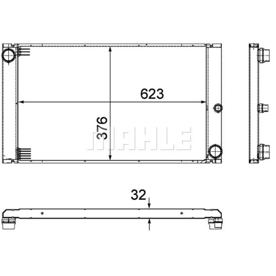 CR 766 000P - Radiator, engine cooling 