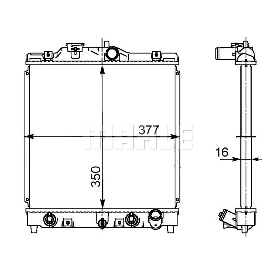 CR 611 000S - Radiator, engine cooling 