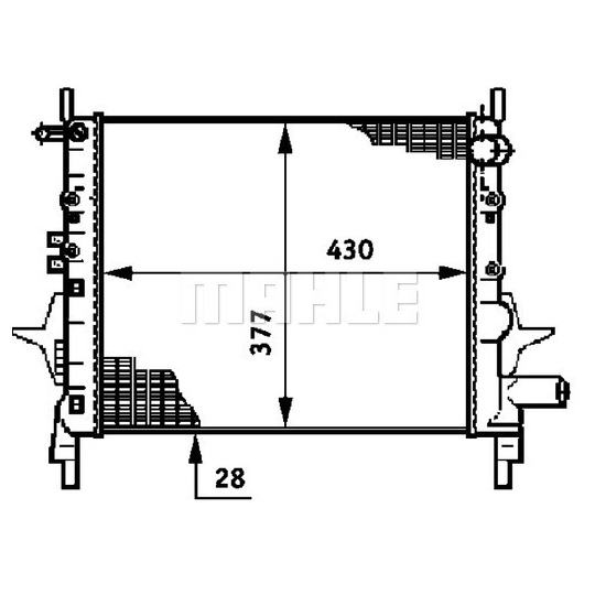 CR 614 000P - Radiator, engine cooling 