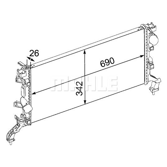 CR 898 000P - Radiaator,mootorijahutus 