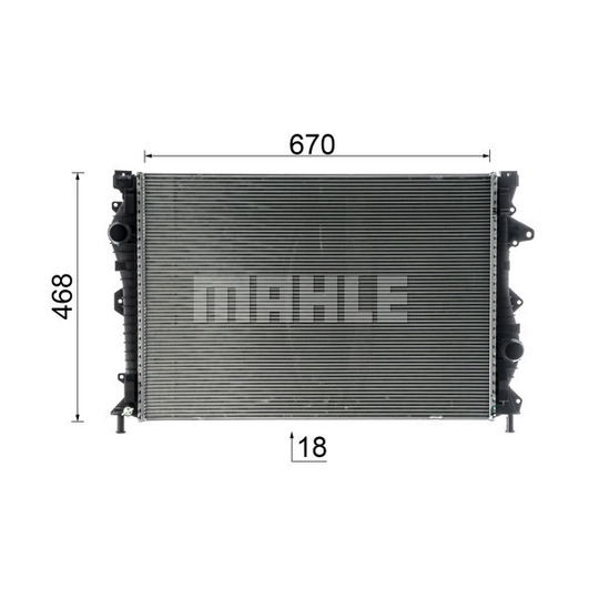 CR 953 000P - Radiator, engine cooling 