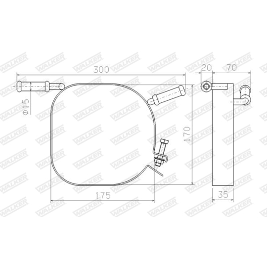 80595 - Hållare, avgassystem 