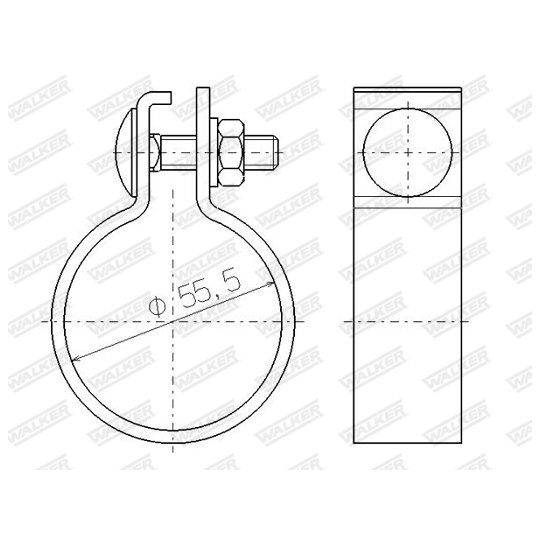 81971 - Clamp, exhaust system 