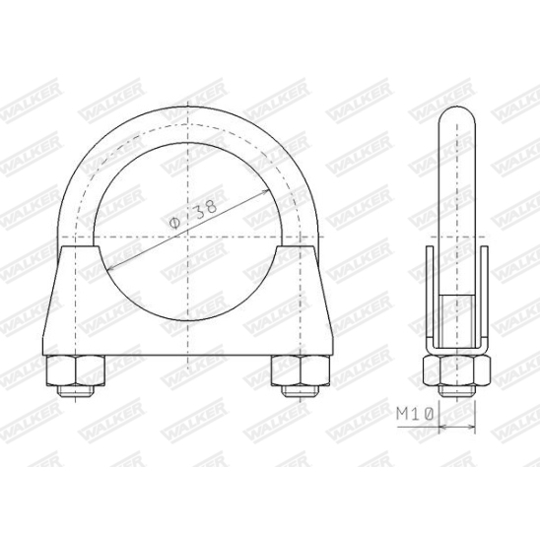 82319 - Clamp, exhaust system 